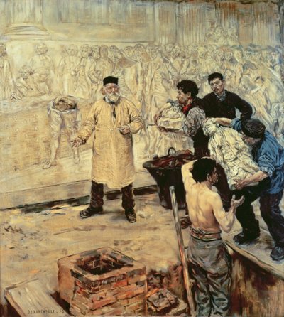At the foundry by Jean Francois Raffaelli